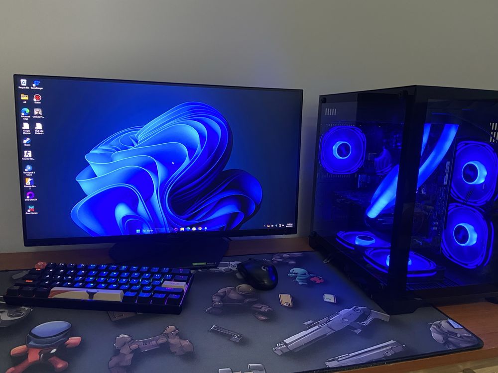 Vand pc gaming  ryzen 5600. Placa video Amd rx6600 8gb+monitor 280hz