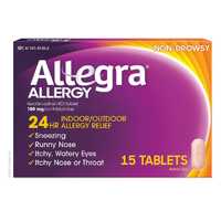 Allegra для взрослых, 24-часовой антигистаминный препарат, не вызывающ