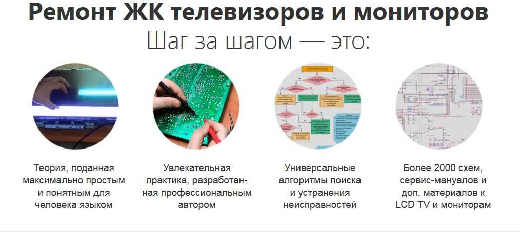Обучающий видео курс Ремонт ЖК led телевизоров и мониторов