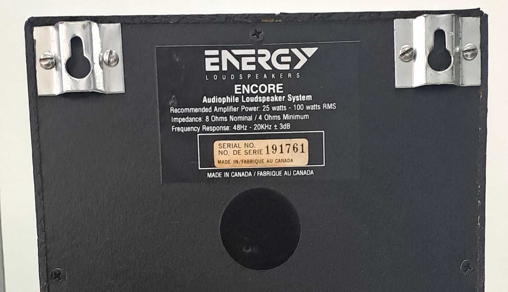 Muzica Energy Encore boxe muzica made in Canada audiophile