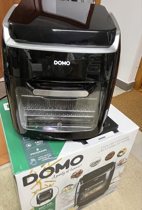 Air fryer, cuptor cu aer cald, friteuza si uscator 3 in 1, DOMO