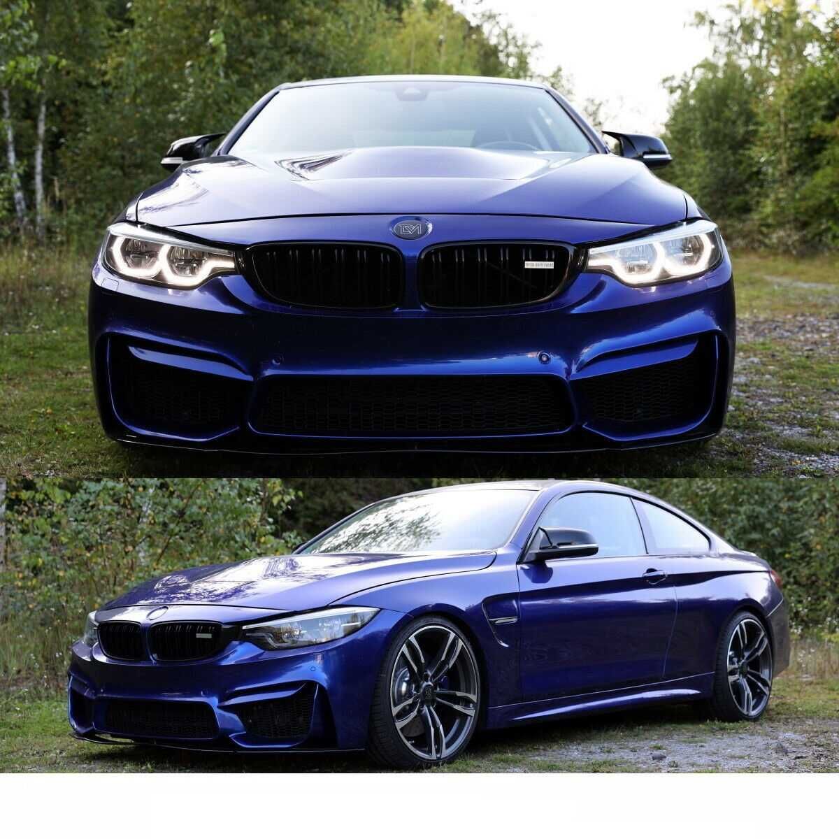 Бъбреци Решетки За БМВ BMW F32 F33 F36 Черен Гланц М4 Тип След 2013