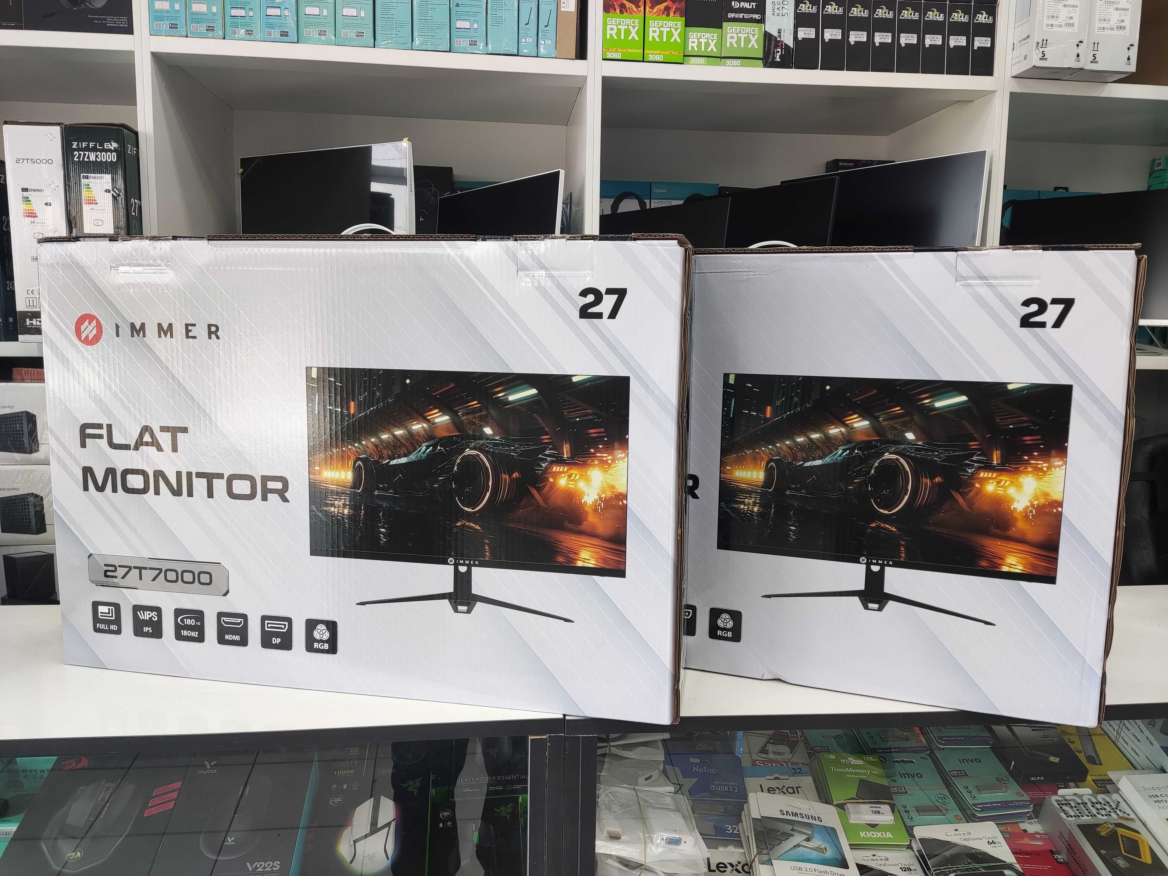 Монитор Immer 27" FullHD IPS 180hz 1920x1080, HDMI+DP НОВЫЙ