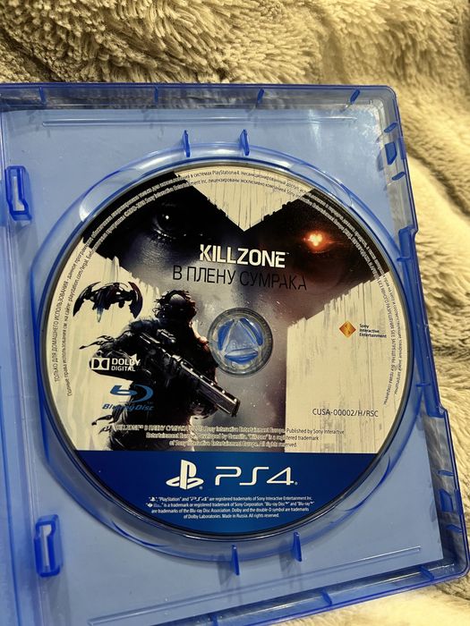 Диск Killzone на PlayStation ps4
