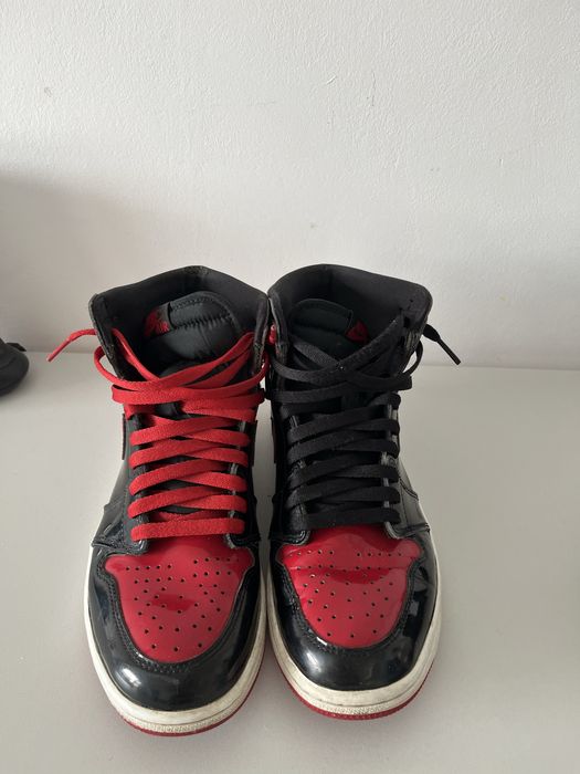 Vand Air Jordan 1 high patent bred