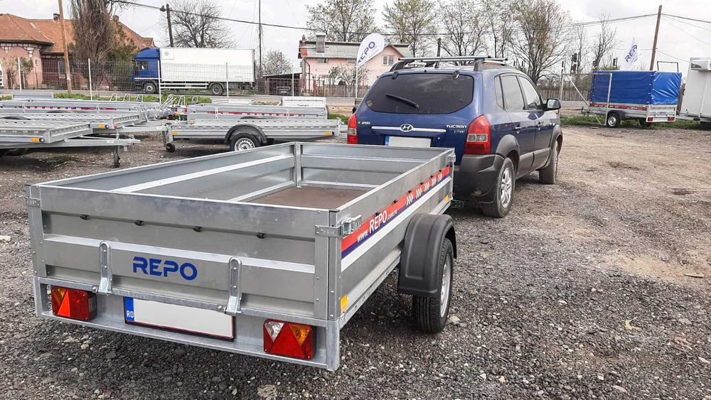 Remorca auto Repo, basculabila ATV, remorca dublu ax 750 kg
