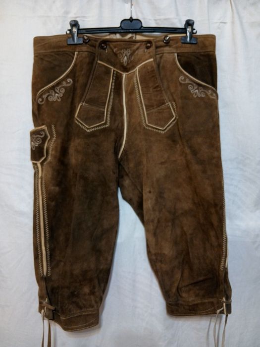 Pantaloni Oktoberfest Lederhose bavarezi vintage