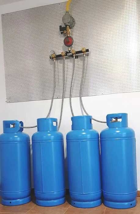 Kit complet 2 butelii gpl 50/80l racordare la centrala, curier gratis