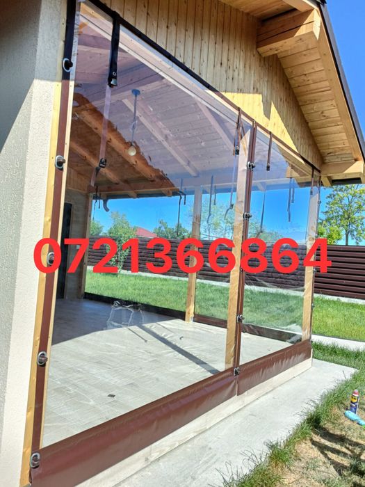 Folie terase/închideri terase,foișoare,balcoane cu folie transparentă