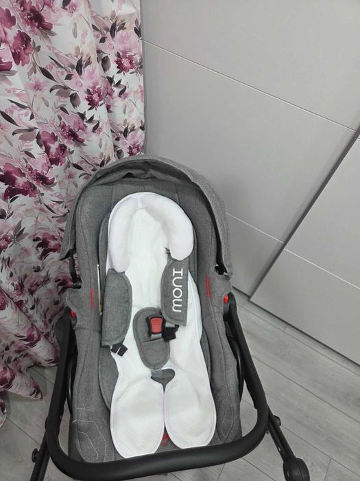 Комбинирана детска количка Moni MIDAS сива