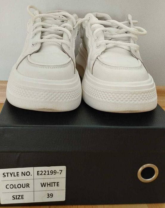 Pantofi casual albi din piele naturala FRANCO GERARDO