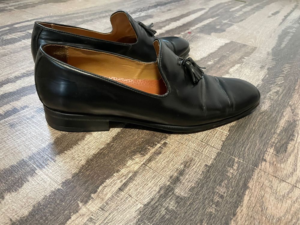 Pantofi negri din piele Corvani 45