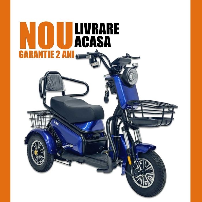 Triciclu electric fara permis adulti si varstnici 60v20ah NOU! 23%