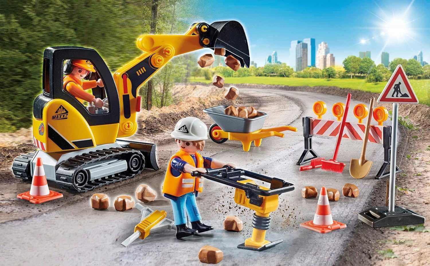 Set de joacă Playmobil City Action Construcție Drumuri 45 Piese 71045