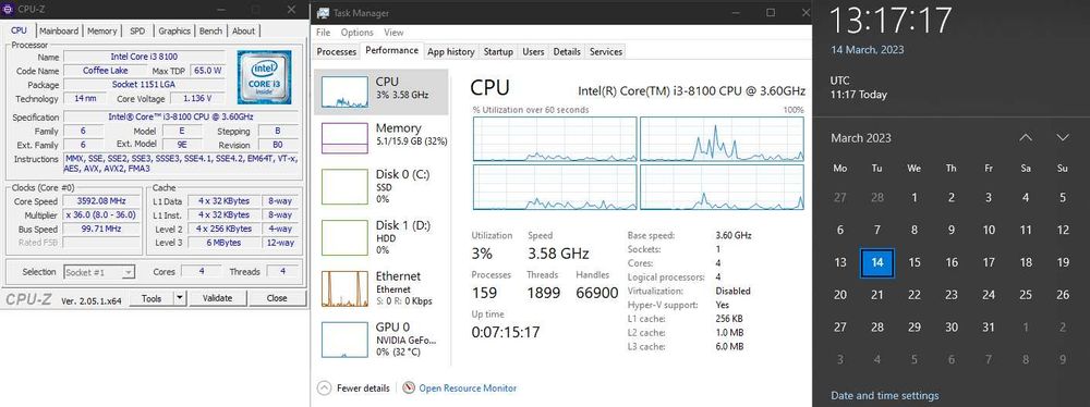Intel® Core™ i3-8100