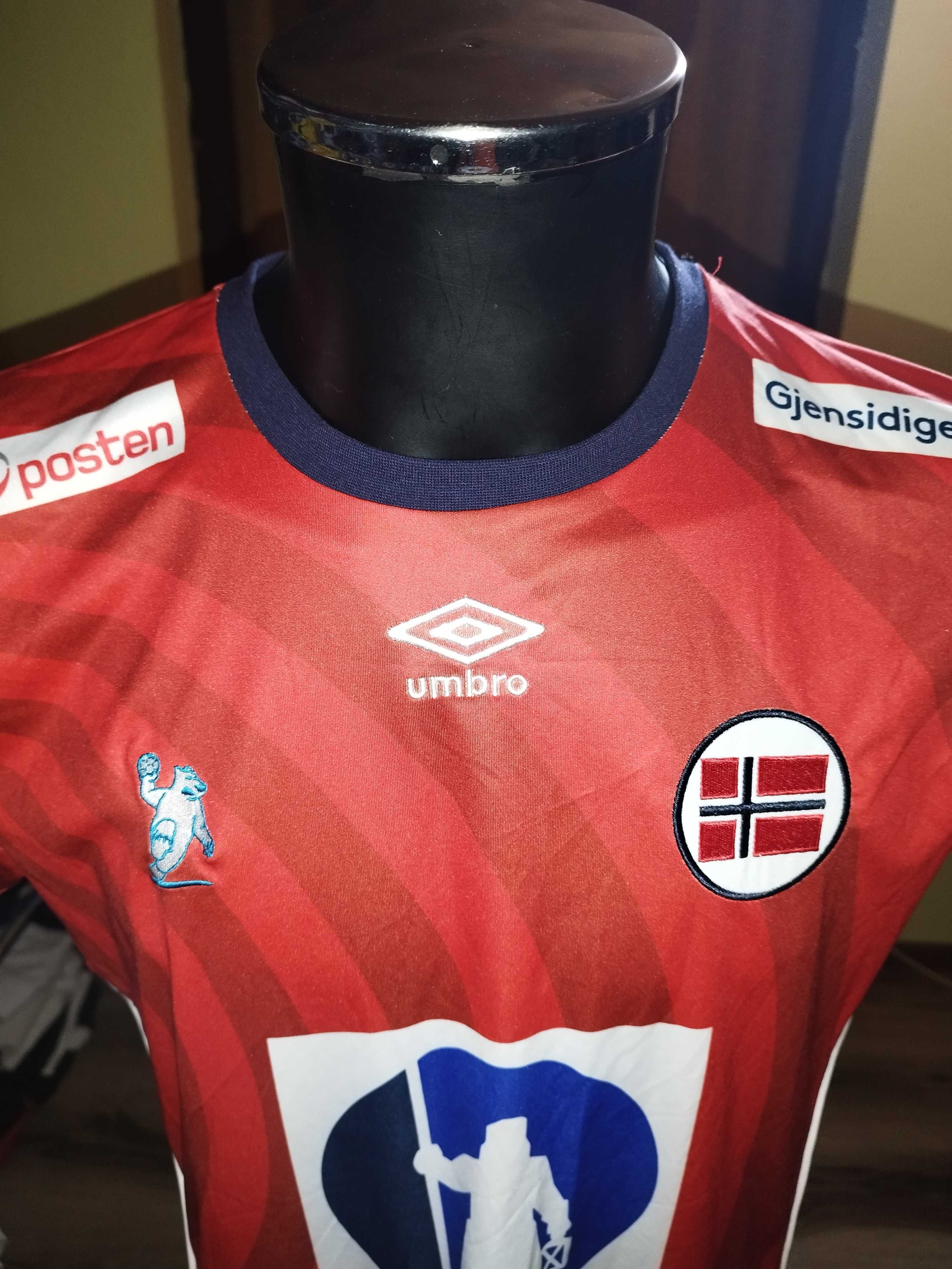 tricou handbal norvegia norge umbro marimea L de joc