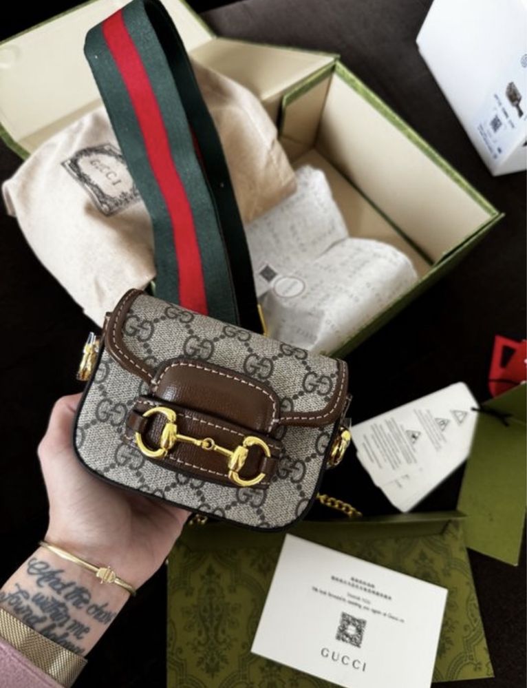 Чанта Gucci horsebit 1955 mini purse