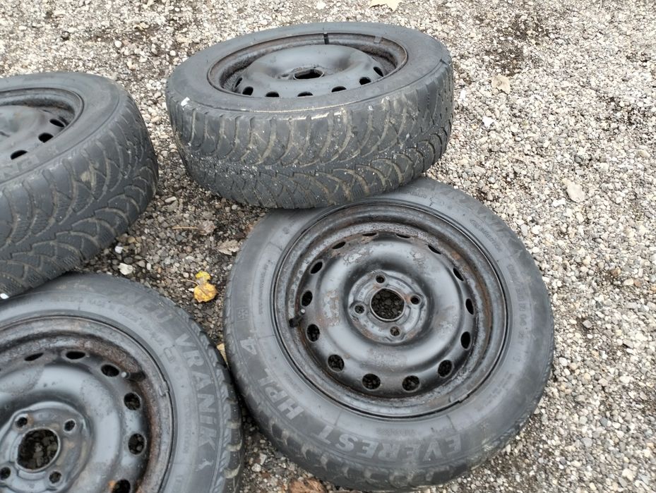 4x Jante Tabla 4x100 + 4 Cauciucuri M+ S  185 / 60 / 14