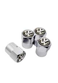 Set 4 căpăcele metalice cromate pentru ventil valvă logo Volkswagen