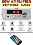 Modul mp3 cu slot pentru sd card usb radio fm bluetooth  2x25w