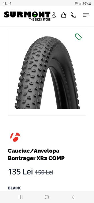 Cauciucuri set BONTRAGER XR2 29x2.2 si camere cst