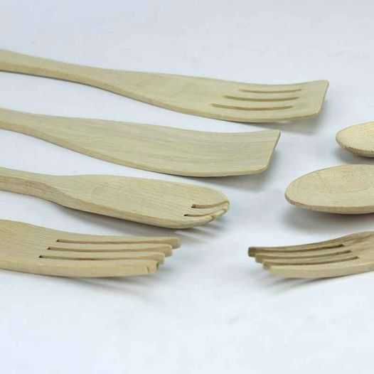 Set 12 ustensile,tacamuri din lemn fag,rezistente la caldura,nou