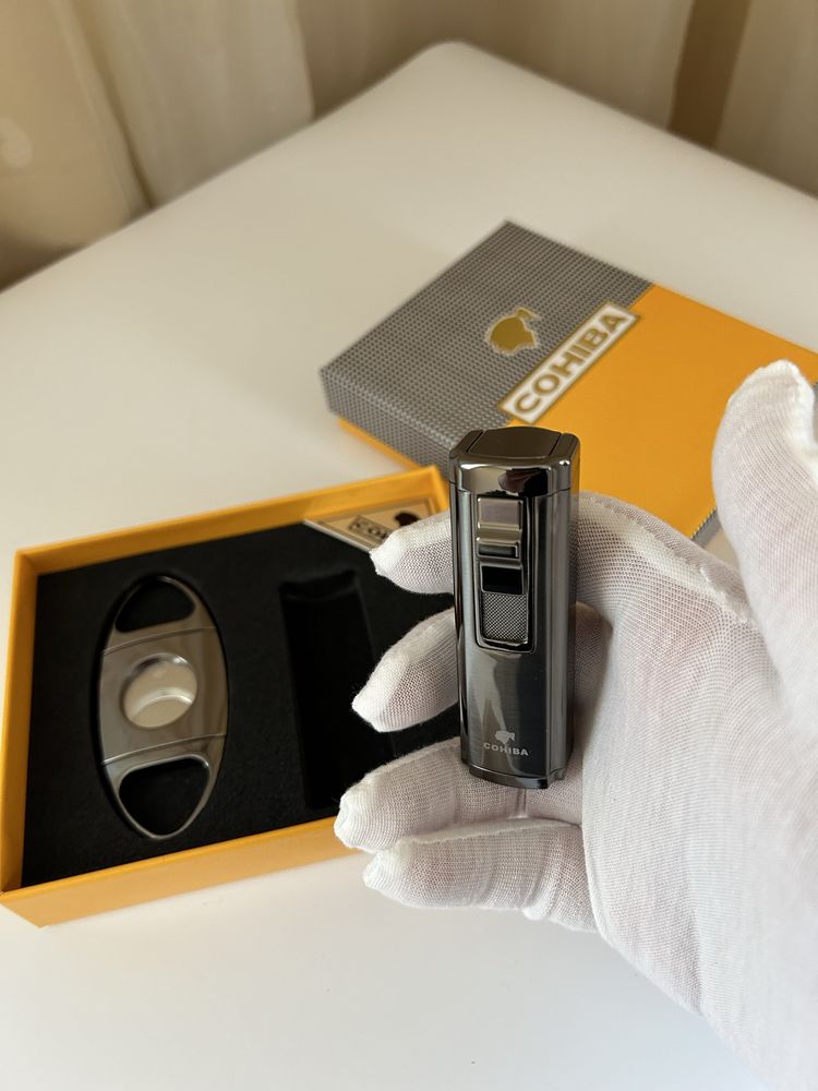 COHIBA подаръчен комплект (запалка+резачка за пури)