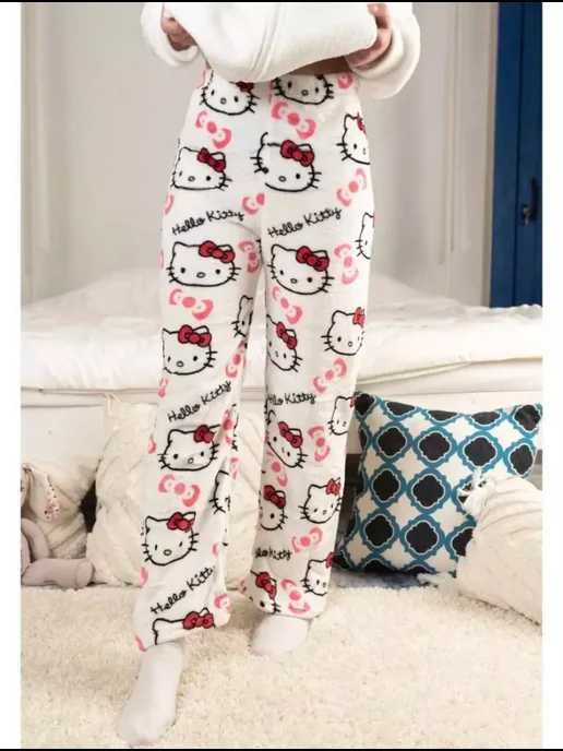 Модные мягкие штаны Хэлло Китти HELLO Kitty, теплые пижамные