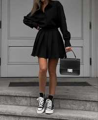Черная теннисная юбка