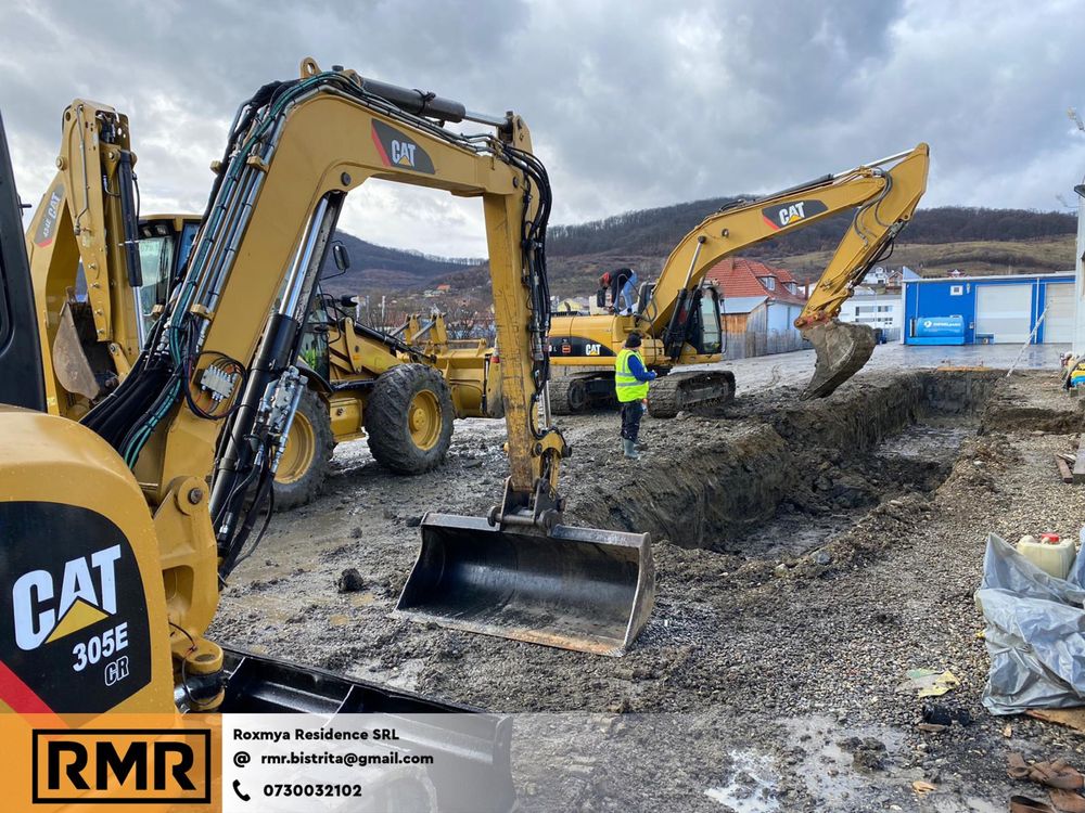 Inchirieri cilindru compactor, buldoexcavator, excavator, bascula