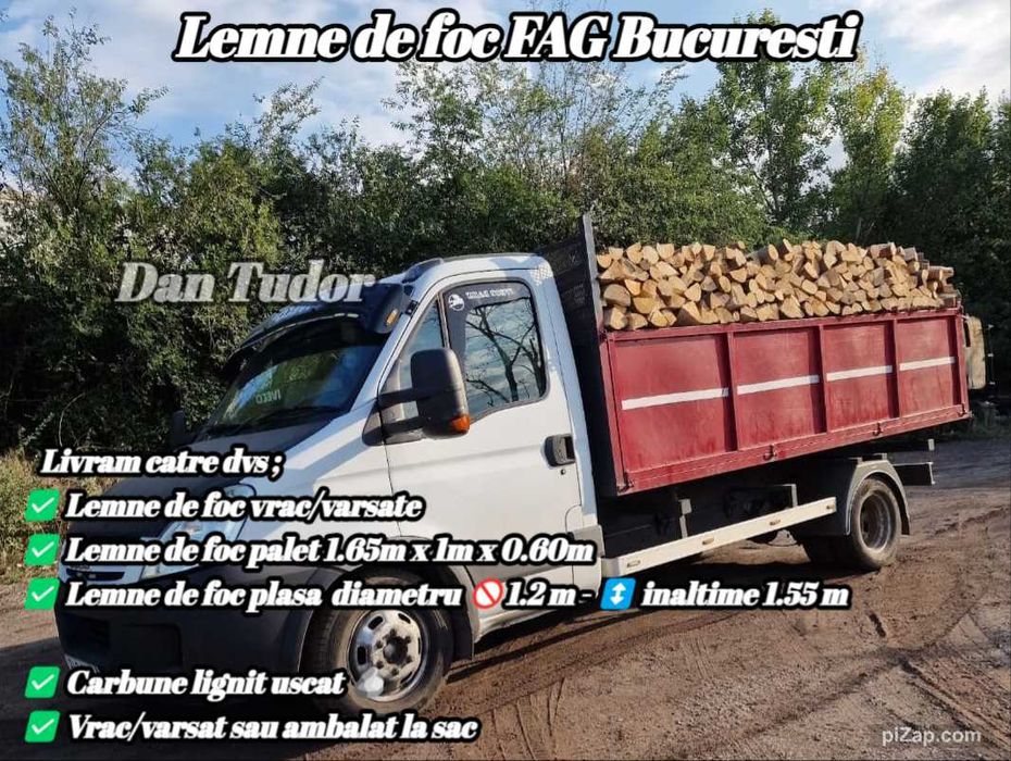 Lemne de foc carpen si fag - Depozit - Carbuni lignit -
