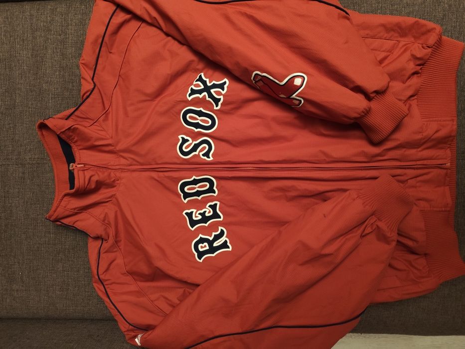 Geacă bomber varsity MLB Boston Red Sox Majestic