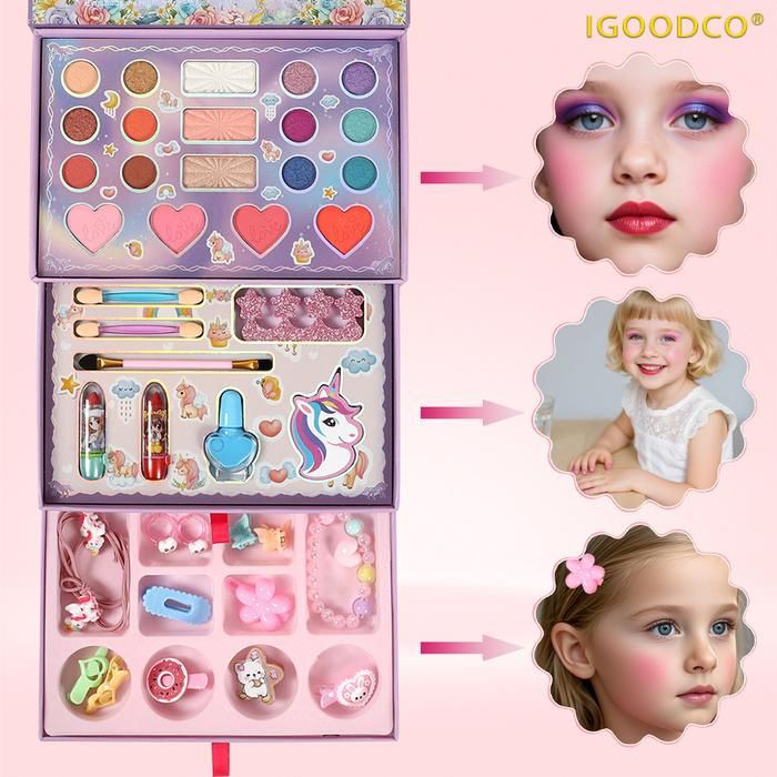 IGOODCO Новая разноцветная модная детская косметичка с тенями для век