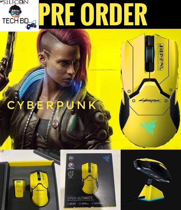 (2в1)Razer Viper Ultimate Cyberpunk+ДокСтанция Беспроводная мышка/мышь
