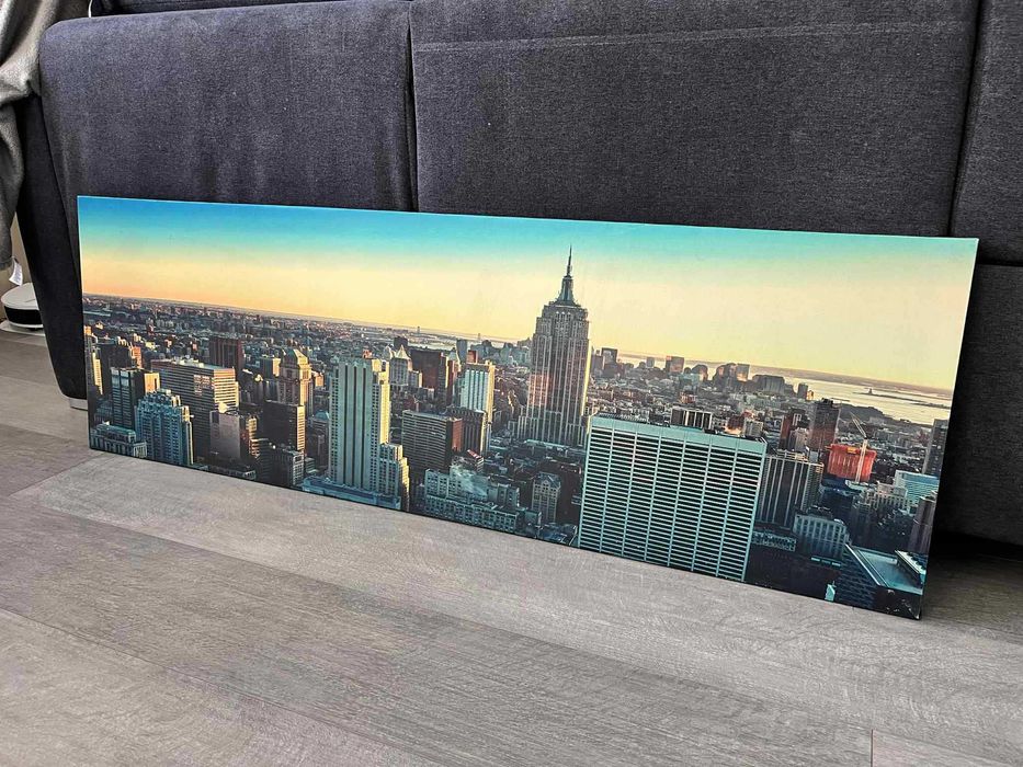 Картина канава Ню Йорк 135 х 45 см