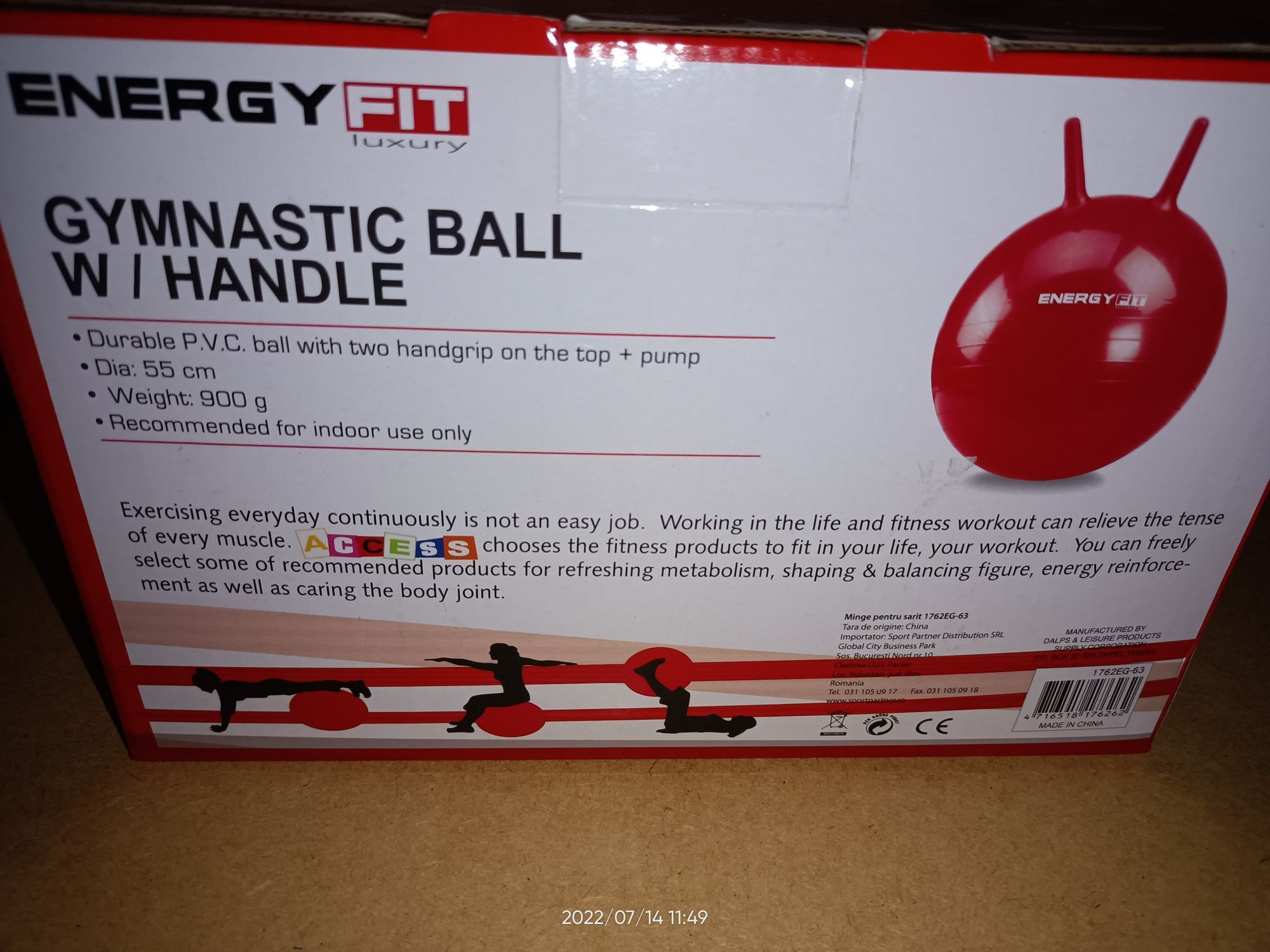 Gymbastic ball energy fit cu maner