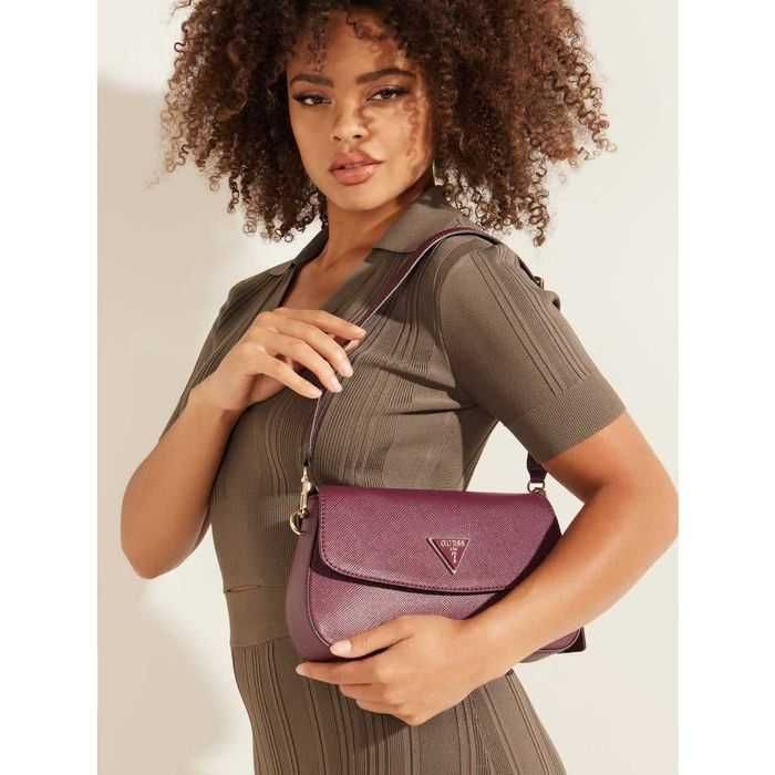 Чанта дамска Guess Cordelia Burgundy Bordeaux.