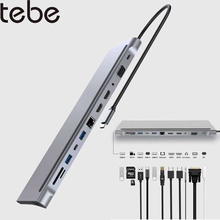 Адаптер 11-в-1 док-станция USB C Hub