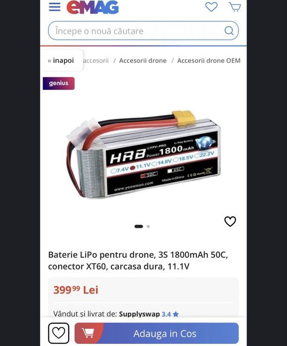 Baterii 11.1 V pentru drone, etc