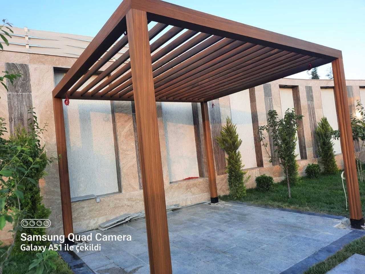 Taxta pergola. WPC Pergola.