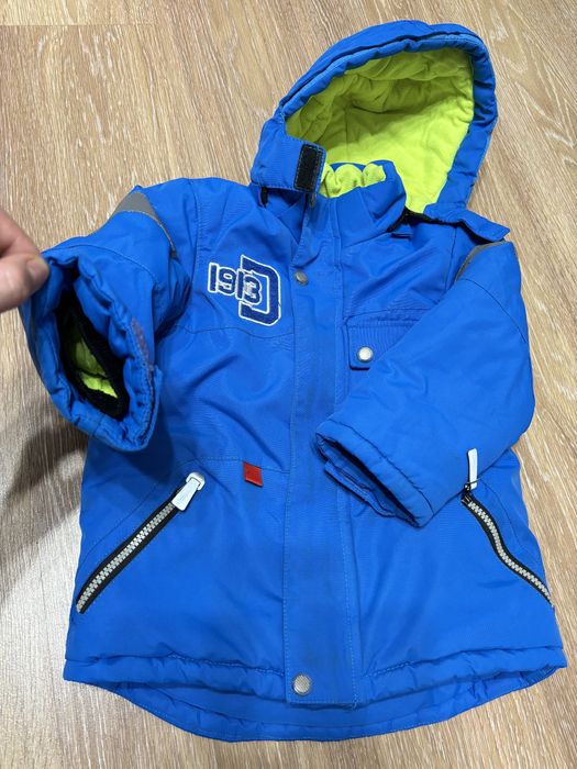 Комбинезон зимний костюм 98 рост 3 года с шапкой и варежками