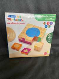 Puzzle cuburi de lemn Montessori - Carrefour
