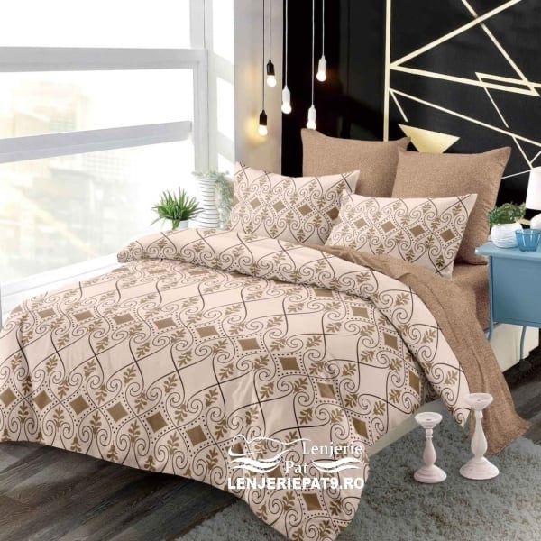 Lenjerie de Pat Păuni 6 Piese – Bumbac Finet Premium 230x250