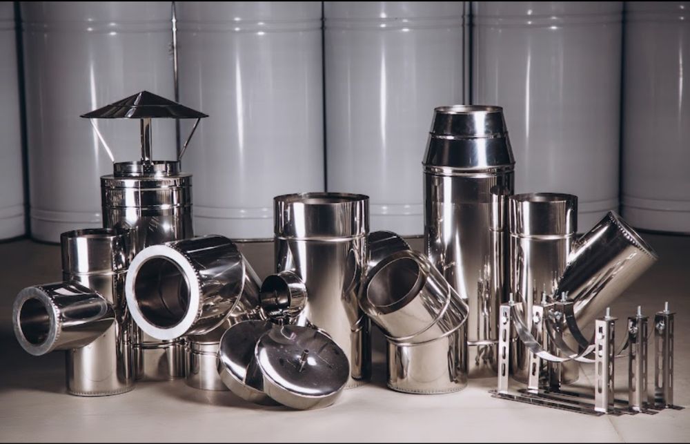 Coș horn de fum dublu izolat de inox diametru 120-250