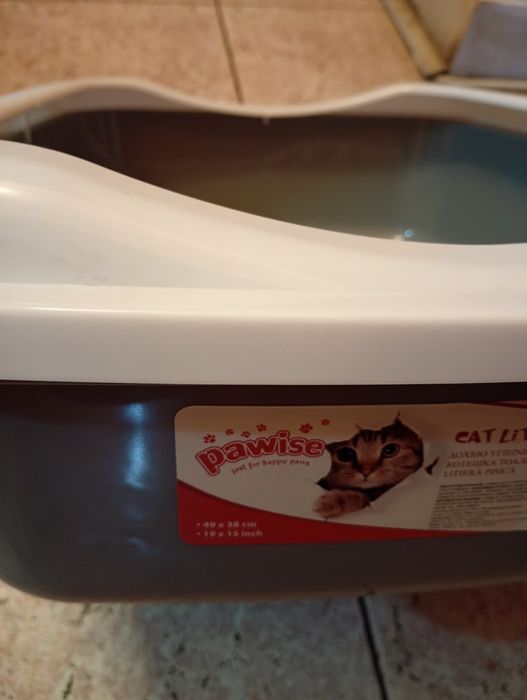 Litiera cu ramă mare pisici nouă cu lopatica, 48×37×16 cm