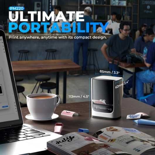 Imprimantă etichete autoadezive Nelko PM220, iOS și Android, 5 cm