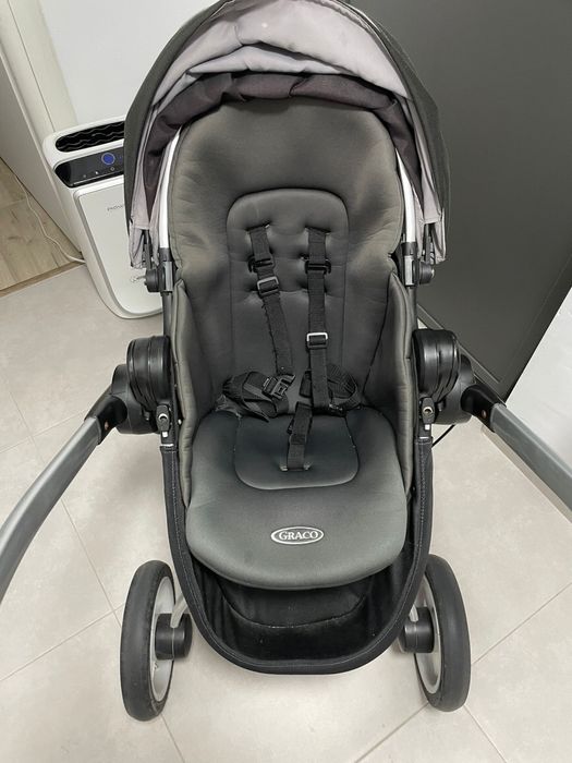 Carut Graco symbio 3 in 1 (landou, scoica si partea sport)+baza scoica