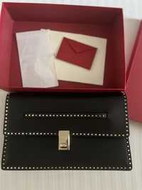 Valentino garavani leather cluch bag