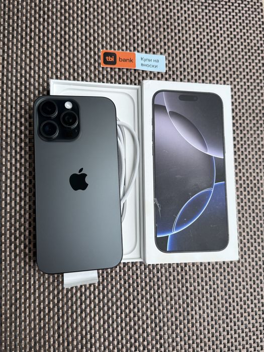 НОВ! *ЛИЗИНГ* iPhone 16 Pro Max 256Gb Black Titanium / Гаранция