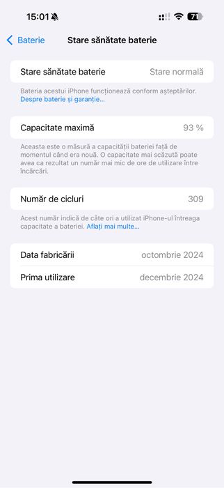 Vând iPhone 16 Pro Max – 256GB, Black Titanium